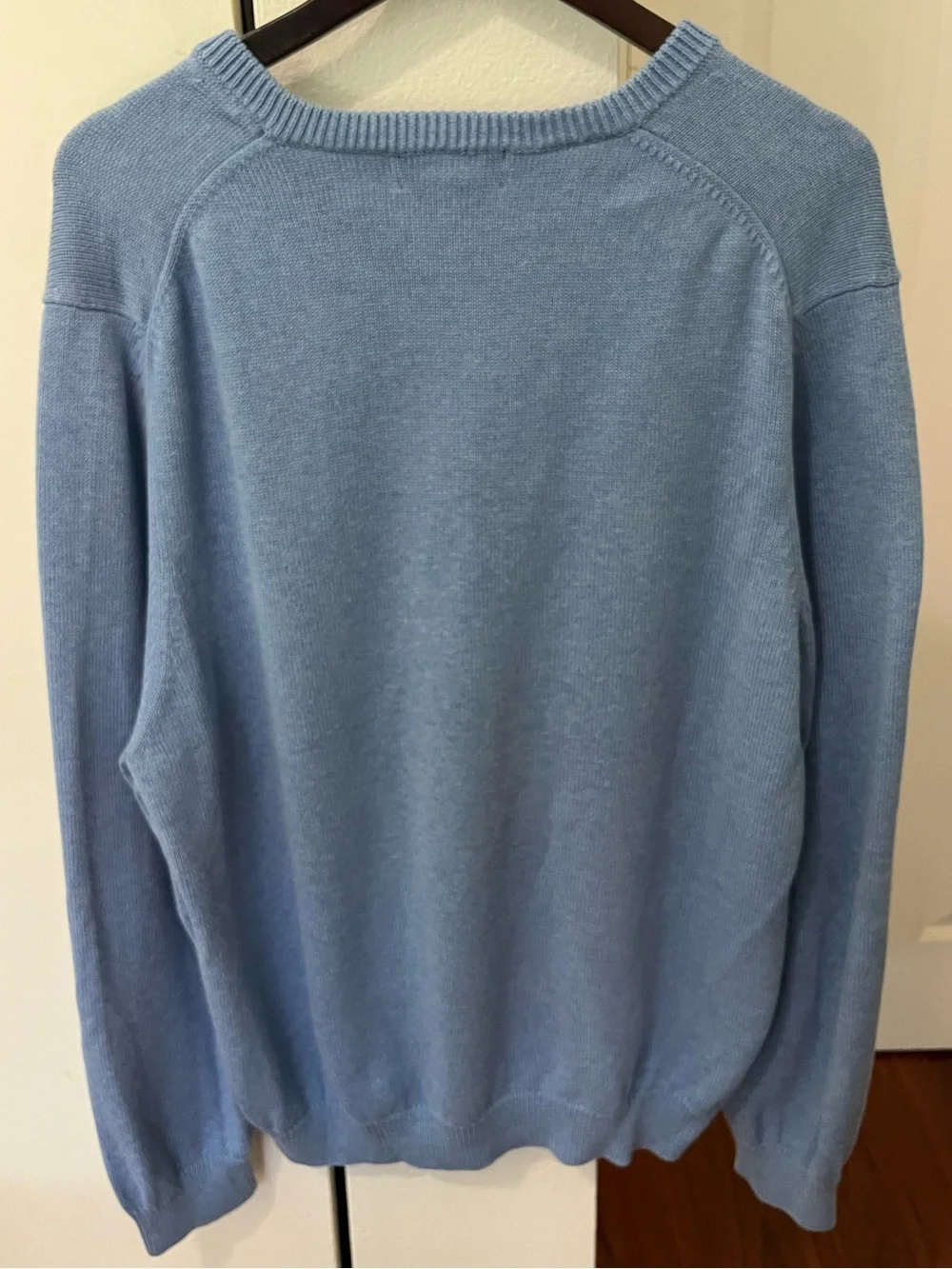 Brooks Brothers Light Blue V‑Neck Supima Cotton Sweater